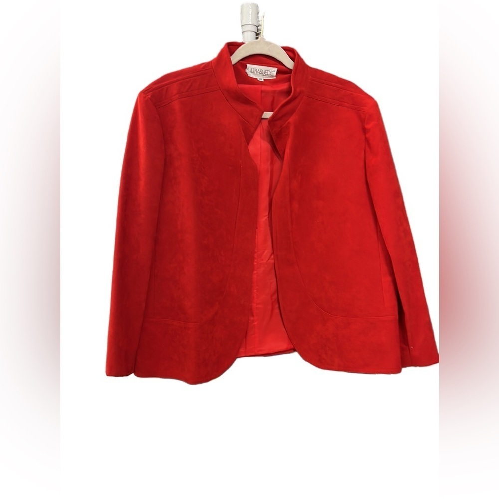 Women’s Vintage Red Suede Jacket Size 18